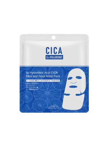 MITOMO 3X Hyaluronic Acid Cica Face And Neck Mask Маска за лице дамски 35gr