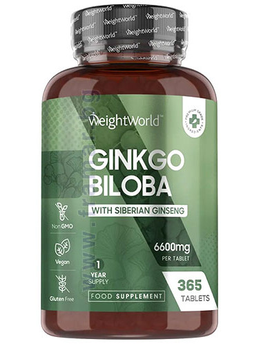 УЕЙТ УЪРЛД ГИНКО БИЛОБА + СИБИРСКИ ЖЕНШЕН таблетки * 365