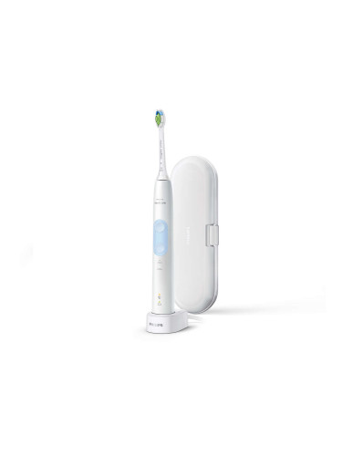 Електрическа звукова четка за зъби с калъф за пътуване Philips Sonicare ProtectiveClean 4500 HX6839/28, бял