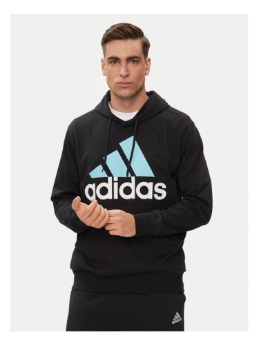 adidas Суитшърт Essentials Logo Hoodie IJ8574 Черен Regular Fit