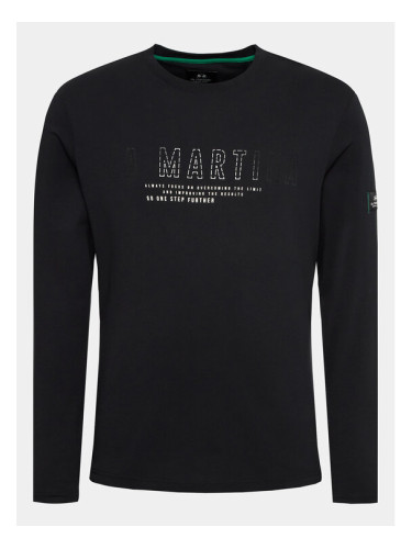 La Martina Тениска с дълъг ръкав WMR300 JS206 Черен Regular Fit