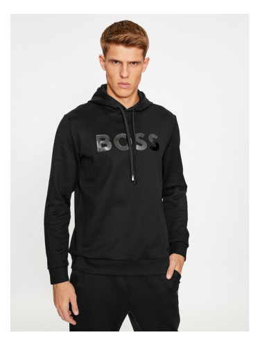 Boss Суитшърт Scoody Mirror 50501222 Черен Relaxed Fit