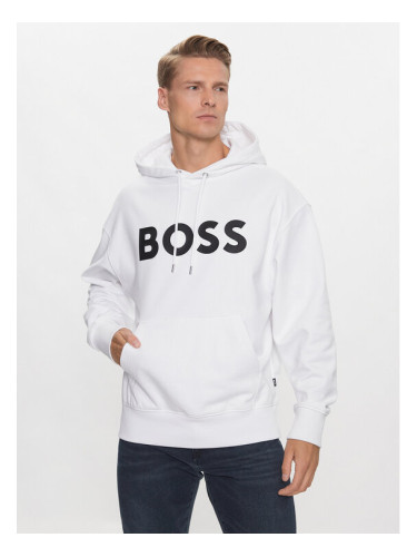 Boss Суитшърт Sullivan 16 50496661 Бял Oversize