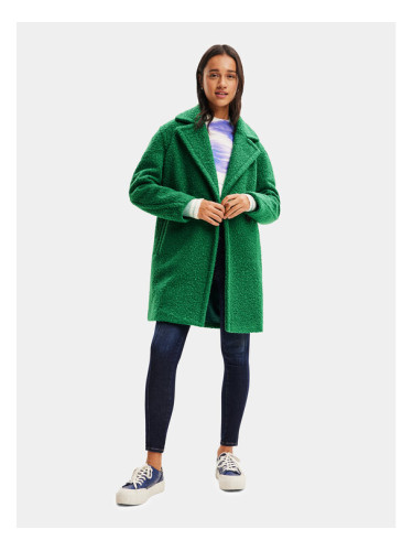 Desigual Преходно палто 23WWEW21 Зелен Comfort Fit