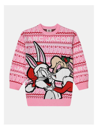 Marc Jacobs Плетена рокля LOONEY TUNES W12454 Розов Regular Fit