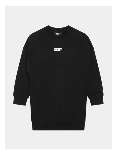 DKNY Плетена рокля D32894 S Черен Regular Fit