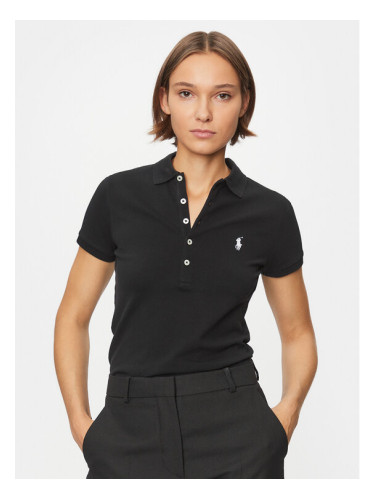 Polo Ralph Lauren Тениска с яка и копчета 211870245005 Черен Slim Fit