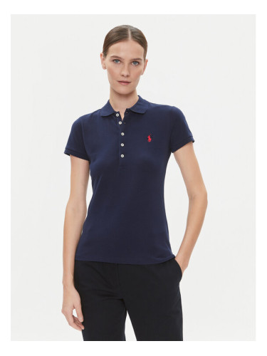 Polo Ralph Lauren Тениска с яка и копчета 211870245002 Тъмносин Slim Fit