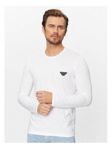 Emporio Armani Underwear Тениска с дълъг ръкав 111653 3F755 00010 Бял Regular Fit