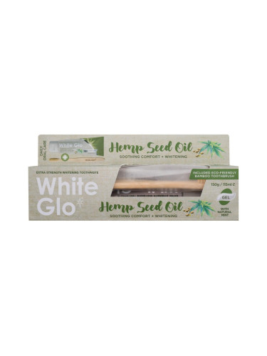 White Glo Hemp Seed Oil Паста за зъби Комплект