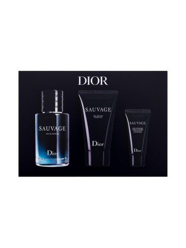 Christian Dior Sauvage Подаръчен комплект EDP 60 ml + душ гел 50 ml + хидратиращ крем за лице и брада 20ml