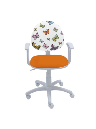 Детски стол Smart White Butterfly