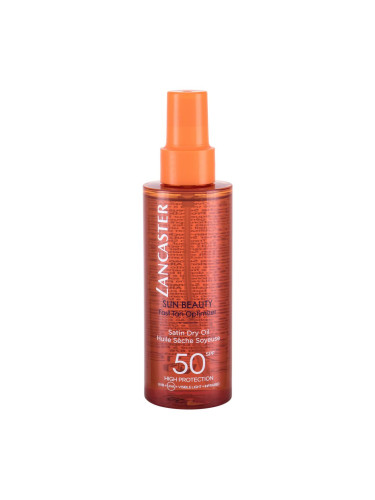 Lancaster Sun Beauty Satin Dry Oil SPF50 Слънцезащитна козметика за тяло 150 ml