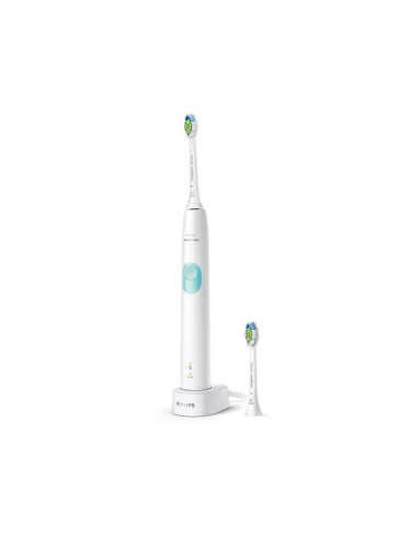 Електрическа четка за зъби ProtectiveClean Philips Sonicare, серия 4300, бяла с два накрайника