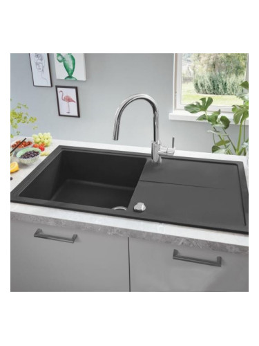 Композитна кухненска мивка GROHE К400, черен гранит 31641AP0