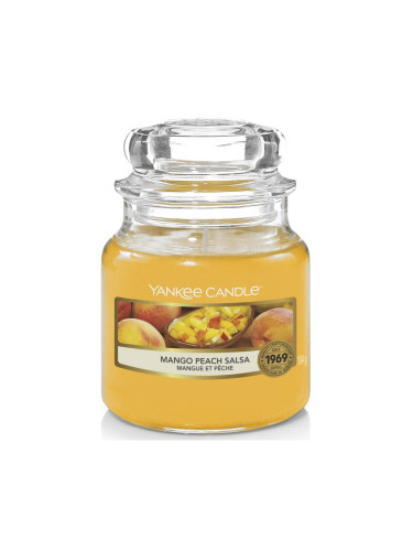 Yankee Candle - Ароматна свещ MANGO PEACH SALSA малка 104 гр 20-30 часа