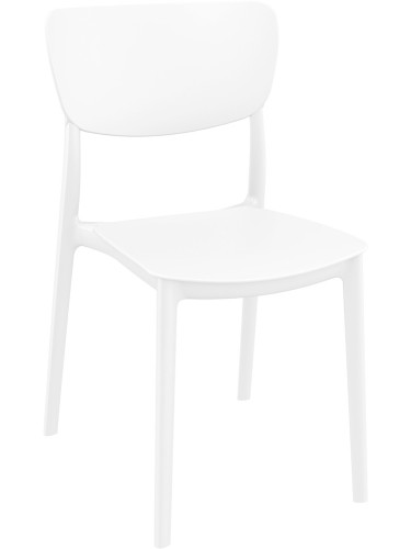 Пластмасов градински стол-  полипропилен с фибро стъкло, бял