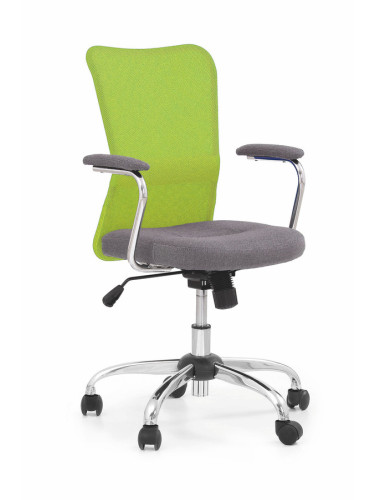 Офис кресло - сиво-зелено