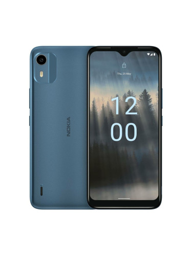 Смартфон Nokia C12 (син), поддържа 2 SIM карти, 6.3" (16 cm), HD+ LED дисплей, осемядрен Unisoc 9863A1 1.6Ghz, 2GB RAM, 64GB Flash памет, 8 + 5 Mpix камери, Android, 177.4g