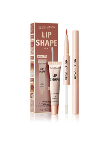 Makeup Revolution Lip Shape Kit комплект за устни цвят Chauffeur Nude 1 бр.