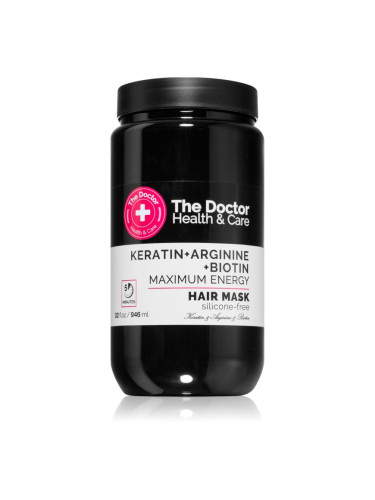 The Doctor Keratin + Arginine + Biotin Maximum Energy кератинова маска За коса 946 мл.