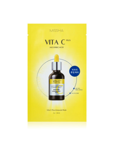 Missha Vita C Plus озаряваща платнена маска с витамин С 27 гр.
