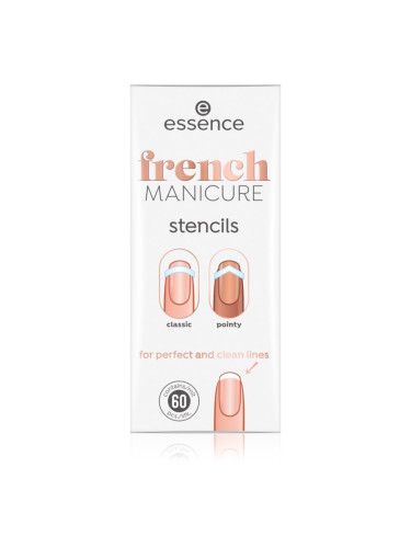 Essence French MANICURE шаблони за френски маникюр 60 бр.