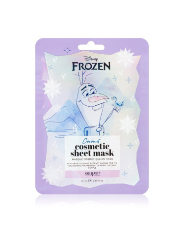 Mad Beauty Frozen Olaf платнена маска с озаряващ и хидратиращ ефект 25 мл.