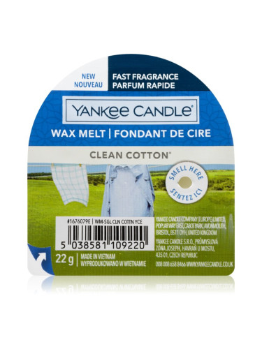 Yankee Candle Clean Cotton восък за арома-лампа 22 гр.