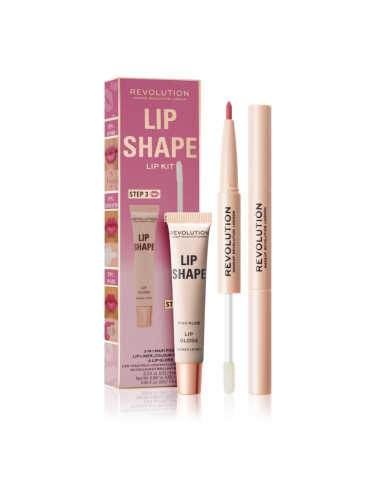 Makeup Revolution Lip Shape Kit комплект за устни цвят Pink Nude 1 бр.