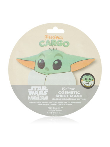 Mad Beauty Star Wars Grogu платнена маска с омекотяващ ефект 25 мл.