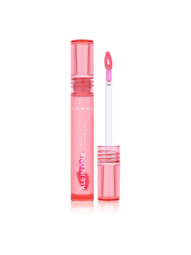 LAMEL All in One Lip Tinted Plumping Oil тониращо олио за устни за увеличаване на обема № 401 Peachy 3 мл.