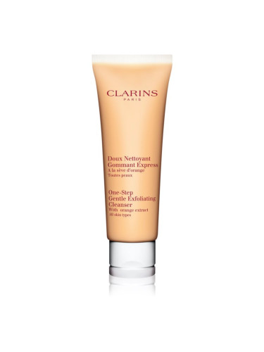 Clarins One Step Gentle Exfoliating Cleanser нежно почистващ пилинг за всички типове кожа на лицето 125 мл.