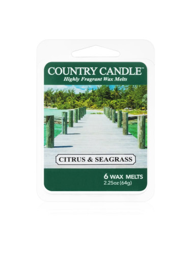 Country Candle Citrus & Seagrass восък за арома-лампа 64 гр.