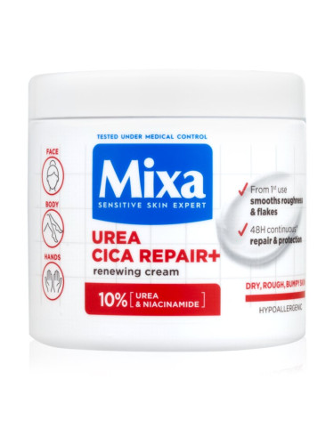 MIXA Urea Cica Repair+ регенериращ крем за тяло за много суха кожа 400 мл.