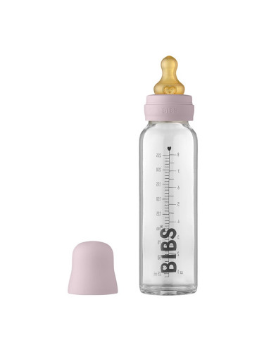 BIBS Baby Glass Bottle 225 ml бебешко шише Dusky Lilac 225 мл.