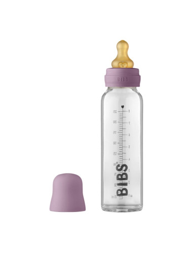 BIBS Baby Glass Bottle 225 ml бебешко шише Mauve 225 мл.