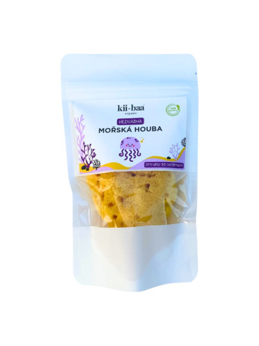 kii-baa® organic Natural Sponge Wash натурална морска гъба за баня за бебета 8-10 cm 1 бр.