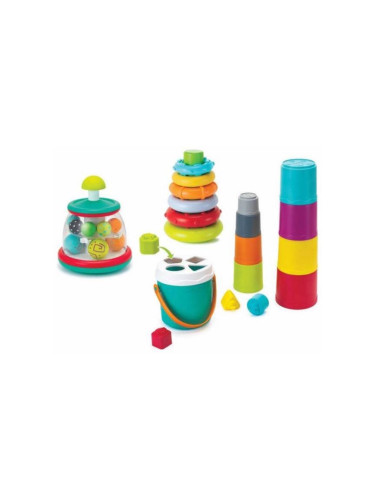 Infantino Stack, Sort & Spin комплект играчки 3 в 1 22 бр.