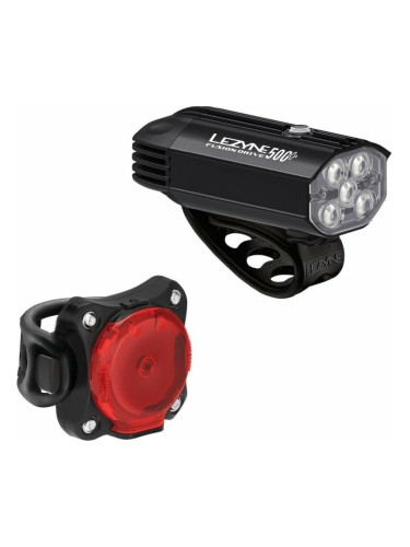 Lezyne Fusion Drive 500+/Zecto Drive 200+ Pair Satin Black/Black Front 500 lm / Rear 200 lm Велосипедна лампа
