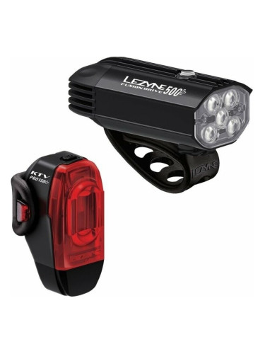 Lezyne Fusion Drive 500+/KTV Drive Pro+ Pair Satin Black/Black Front 500 lm / Rear 150 lm Велосипедна лампа