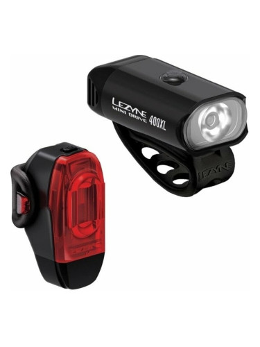 Lezyne Mini Drive 400XL/KTV Drive+ Pair Black/Black Front 400 lm / Rear 40 lm Велосипедна лампа