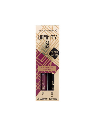 Max Factor Lipfinity 24HRS Lip Colour Червило за жени 4,2 g Нюанс 105 Radiant Charm
