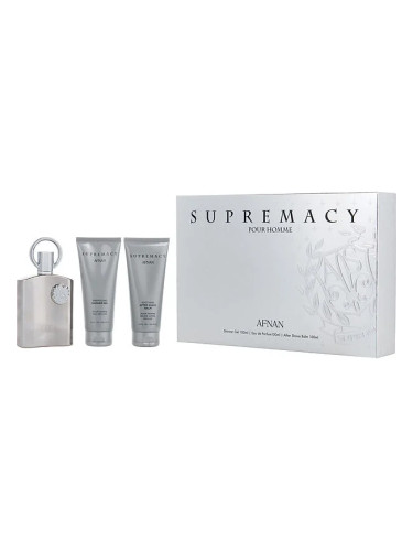 Afnan Supremacy  Silver Мъжки парфюмен сет  EdP, душ гел и балсам 100 ml