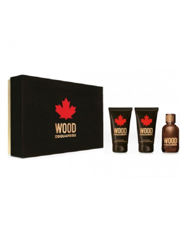 DsQuared  Wood M Set - EdT 50 ml + a/sh balm 50 ml + sh/gel 50 ml /2018