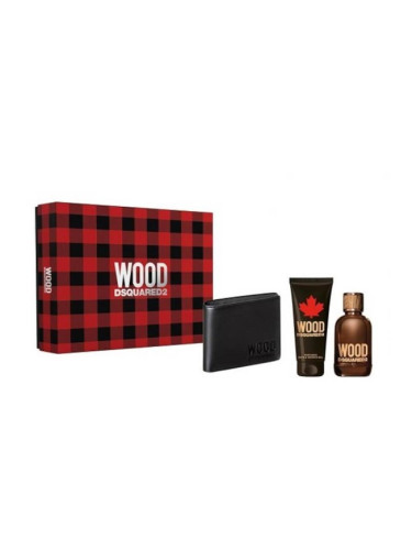 DsQuared  Wood M Set - EdT 100 ml + sh/gel 100 ml + card holder /2018