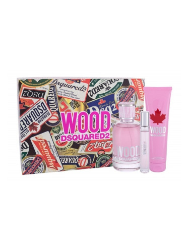 DsQuared  Wood W Set - EdT 100 ml + sh/gel 100 ml + Purse /2018