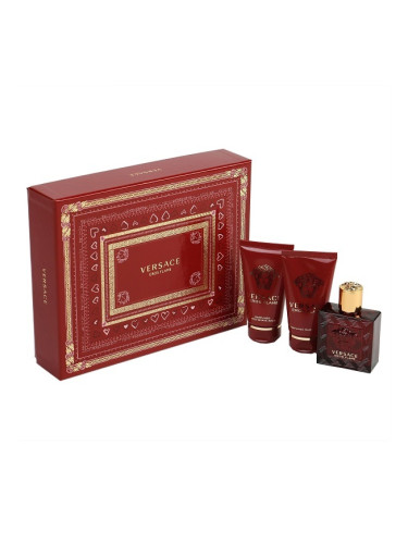 Versace  Eros Flame M Set - EdP 50 ml + a/s balm 50 ml + sh/gel 50 ml /2018