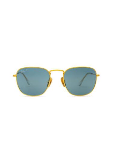 Ray-Ban Frank Titanium RB8157 9217T0 51 - квадратна слънчеви очила, мъжки, златни, поляризирани