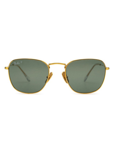 Ray-Ban Frank Titanium RB8157 921658 51 - квадратна слънчеви очила, мъжки, златни, поляризирани